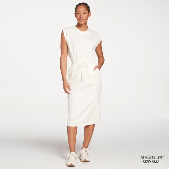 NWT CALIA Women's Extended Shoulder Midi Dress - Picture 2 of 4